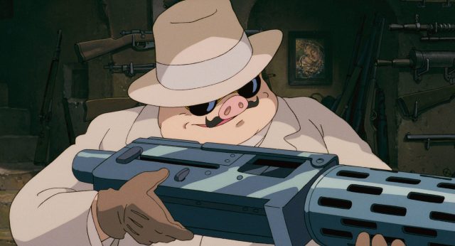 黑帮猪绅士持枪图